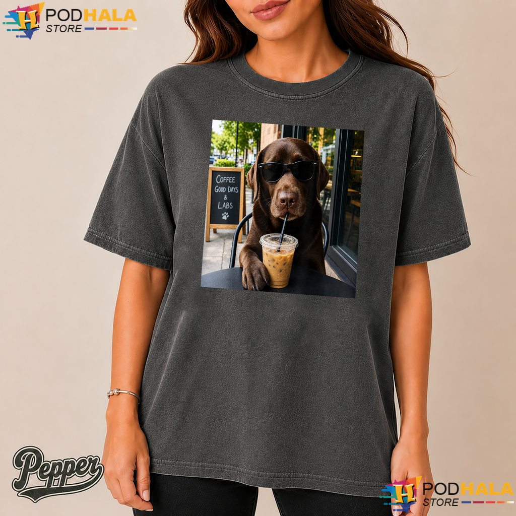 Chocolate Lab Coffee Cafe Comfort Colors Shirt Funny Dog Lover Graphic Top Chocolate Lab Coffee Cafe Comfort Colors Shirt Funny Dog Lover Graphic Top