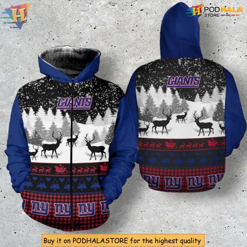 Christmas Apparel New York Giants Sweatshirt Hoodie Holiday Wear