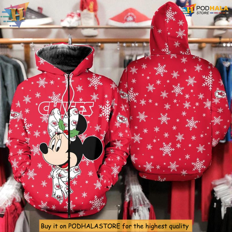 Christmas Minnie Mouse Custom Kansas City Chiefs Hoodie, Limited Edition 3D