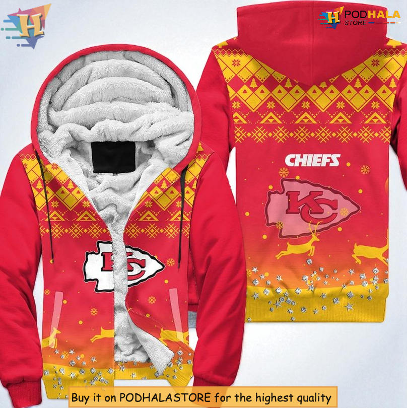 Christmas Pattern Reindeer Kansas City Chiefs Kids Hoodie, Limited 3D Gear Christmas Pattern Reindeer Kansas City Chiefs Kids Hoodie, Limited 3D Gear