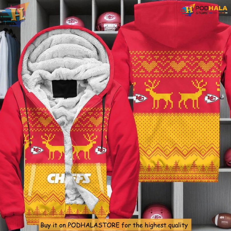 Christmas Pattern Themed Kansas City Chiefs All Over Print Hoodie, Holiday 3D Christmas Pattern Themed Kansas City Chiefs All Over Print Hoodie, Holiday 3D