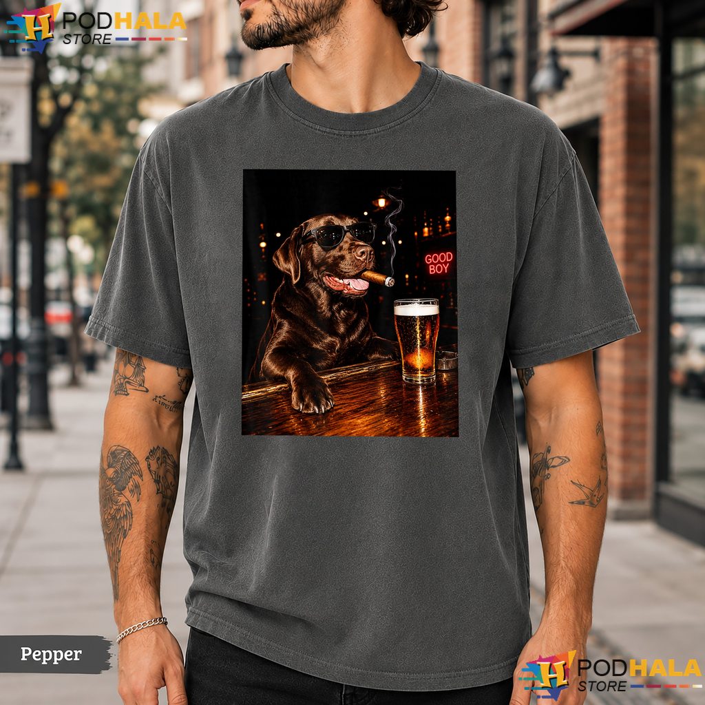 Cigar Dog Smoking Comfort Colors T-Shirt Funny Pet Lover Novelty Graphic Top