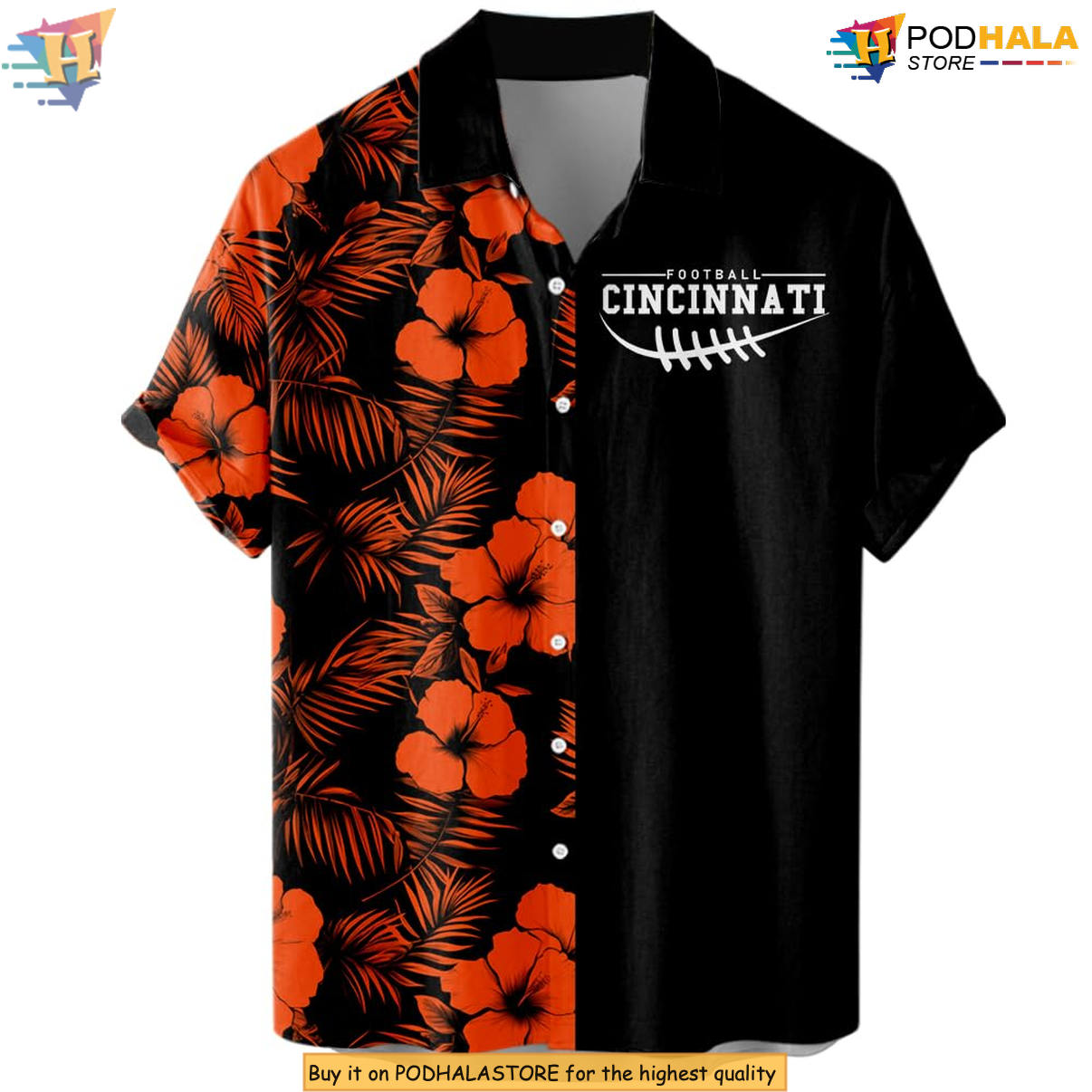 Cincinnati Floral Football Hawaiian Shirt 2026 Custom Name Number Fan Apparel