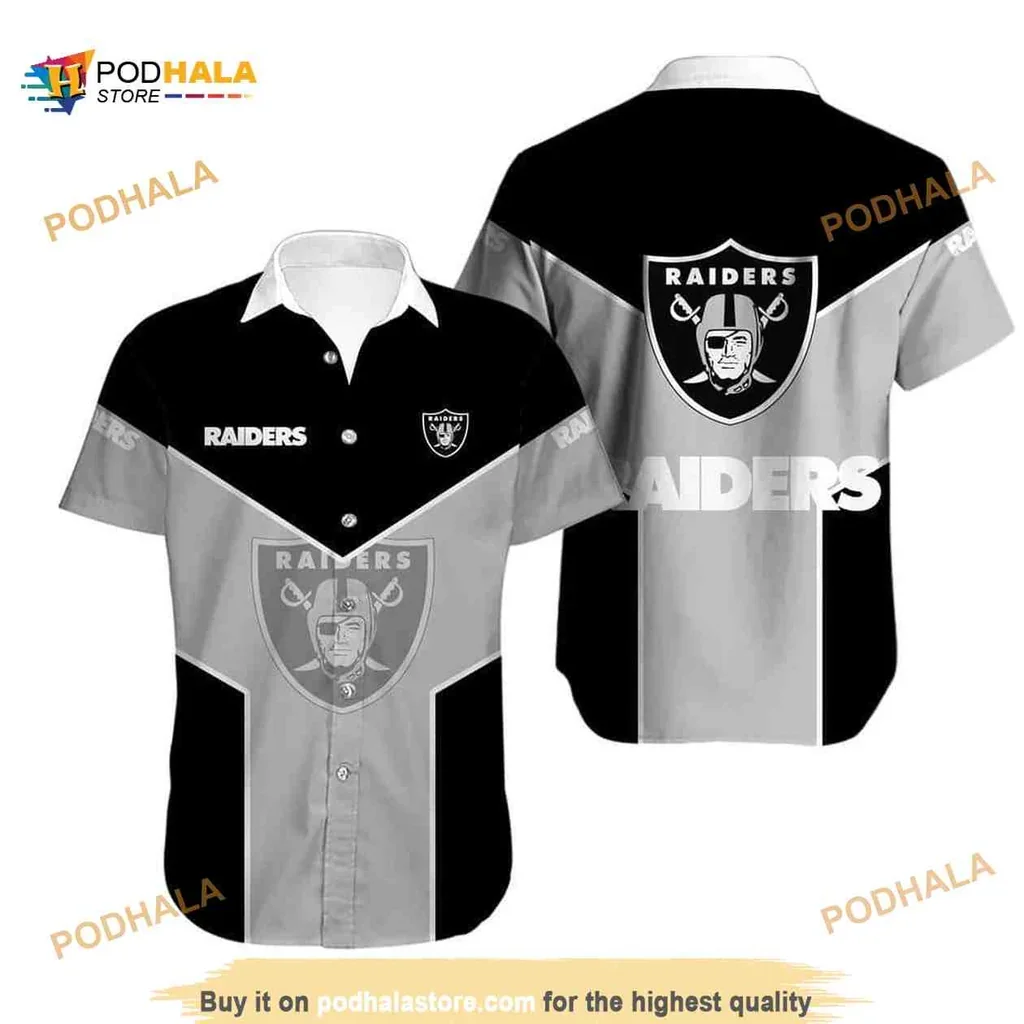 Classic Las Vegas Raiders Hawaiian Shirt Featuring Bold Team Logo