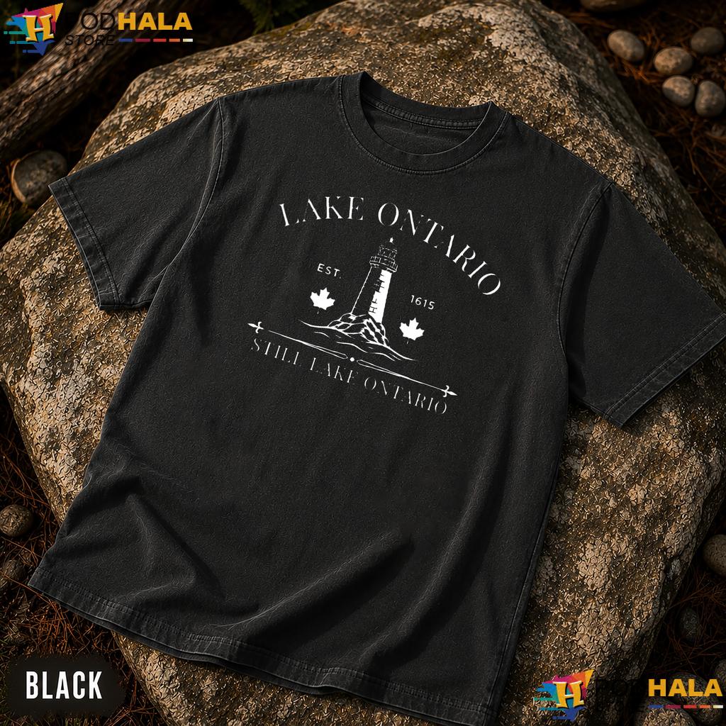 Classic Lighthouse Lake Ontario Comfort Colors T-Shirt Maple Est 1615
