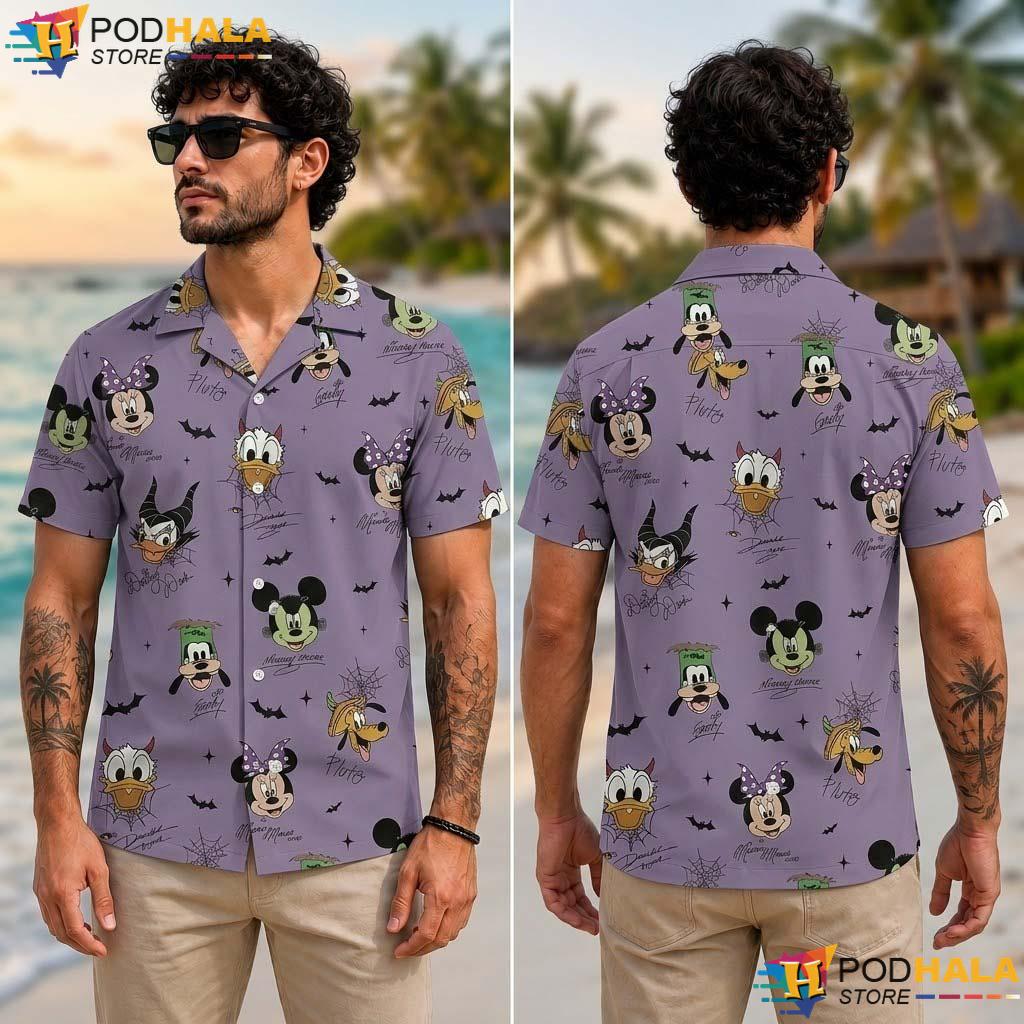 Classic Mickey Halloween Aloha Shirt Purple Disneyland Trip Aloha Classic Mickey Halloween Aloha Shirt Purple Disneyland Trip Aloha