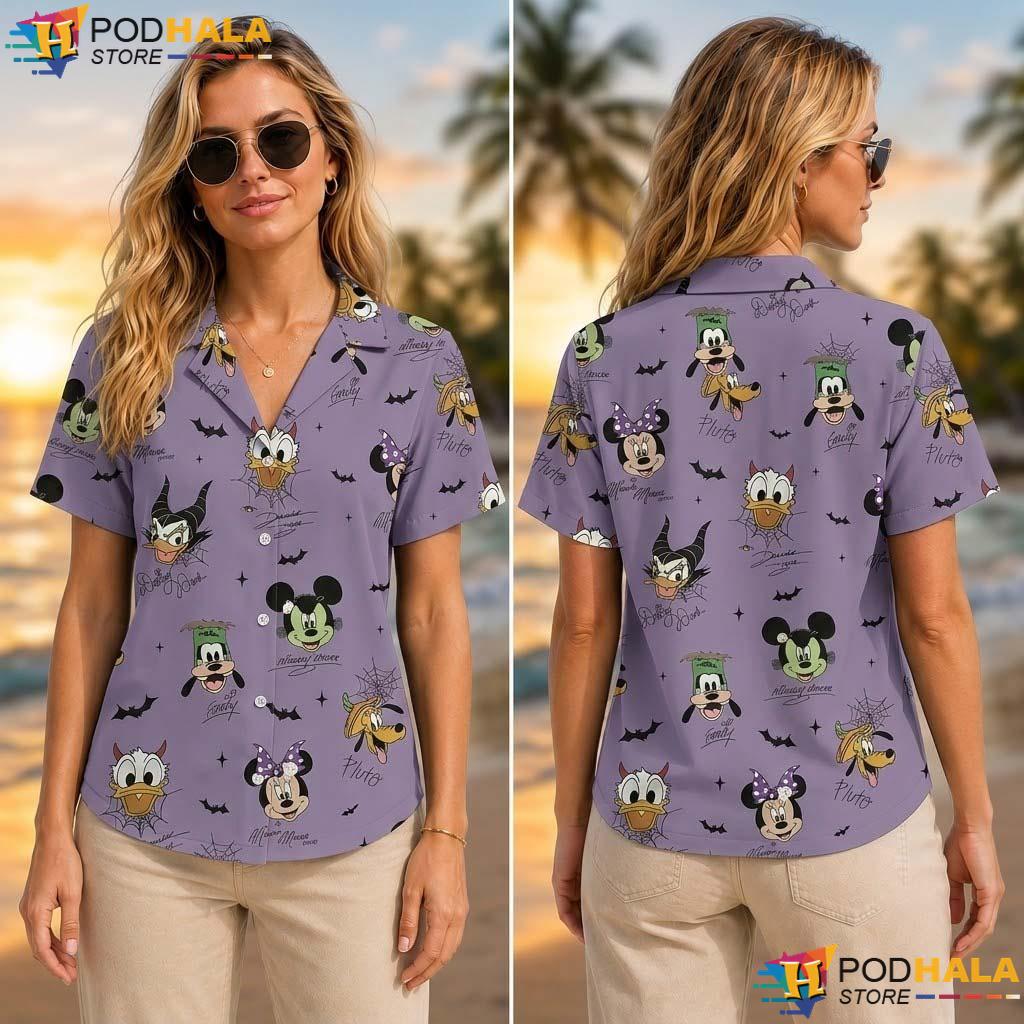 Classic Mickey Halloween Tropical Shirt Purple Disneyland Trip Aloha Classic Mickey Halloween Tropical Shirt Purple Disneyland Trip Aloha