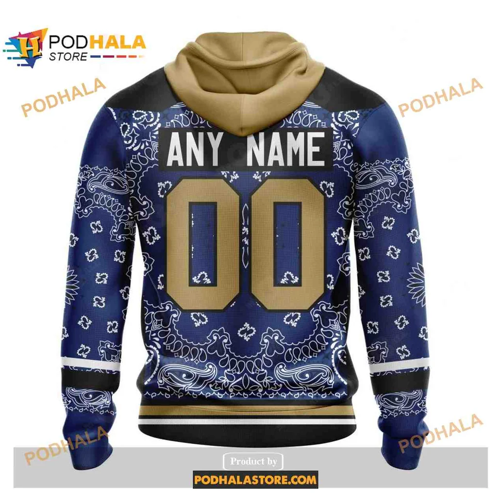 Classic New York Giants All Over Print Hoodie With Bold Ny Logo And Paisley Design Classic New York Giants All Over Print Hoodie With Bold Ny Logo And Paisley Design