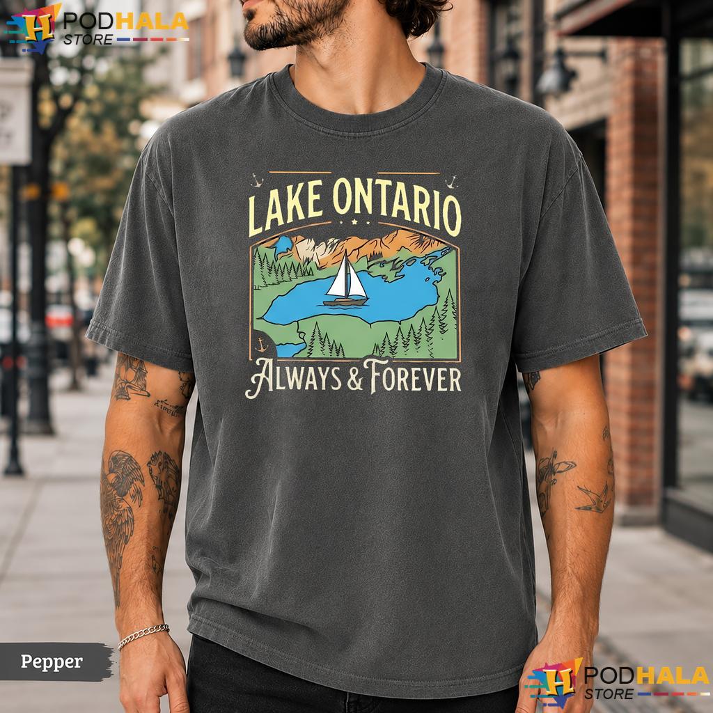 Classic Sailboat Lake Ontario Comfort Colors T-Shirt Vintage Nature Tee