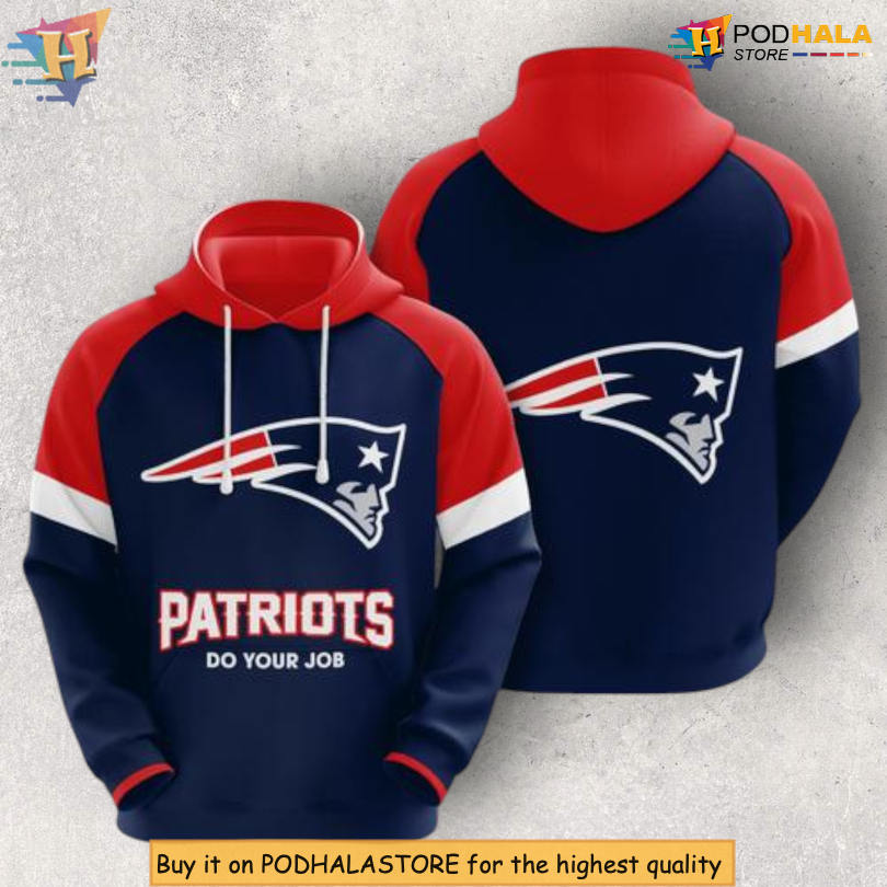 Classic Team Fanwear Mens New England Patriots Hoodie Custom 3D Apparel