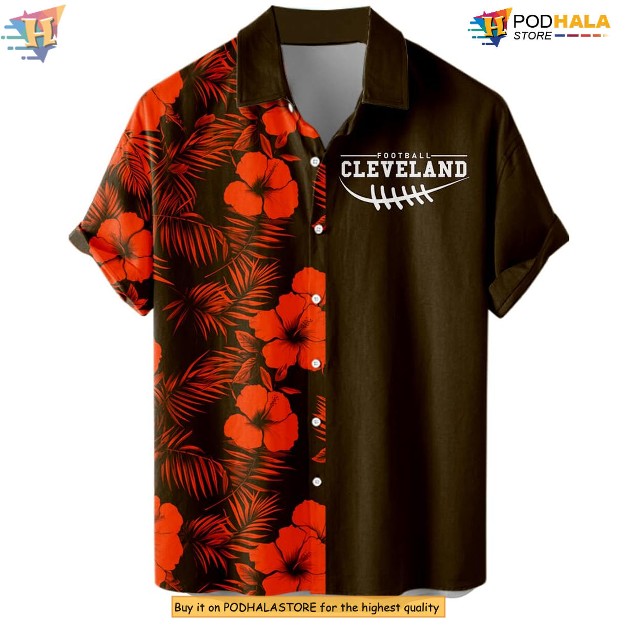 Cleveland Floral Football Hawaiian Shirt 2026 Custom Name Number Fan Apparel