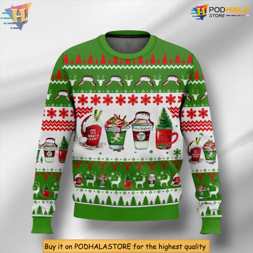 Coffee Cup Vacation Scene Graphic Humor Quote Cozy Holiday Christmas Sweater Coffee Cup Vacation Scene Graphic Humor Quote Cozy Holiday Christmas Sweater