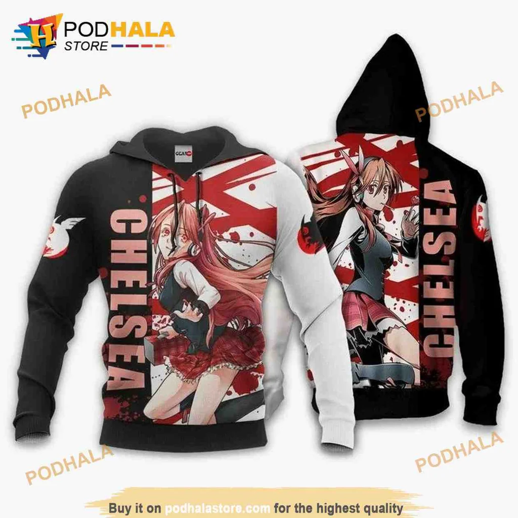Colorful Chelsea Akame Ga Kill 3d Hoodie Featuring Dynamic Character Design