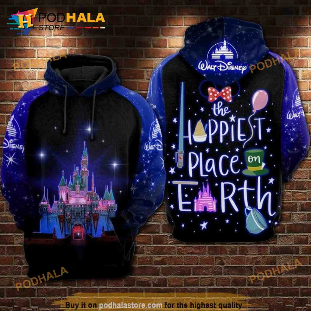 Colorful Disney Castle 3d Hoodie Featuring The Happiest Place On Earth