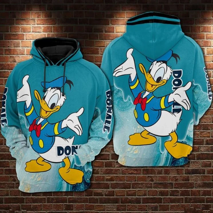 Colorful Donald Duck 3d Hoodie With Playful Cartoon Design