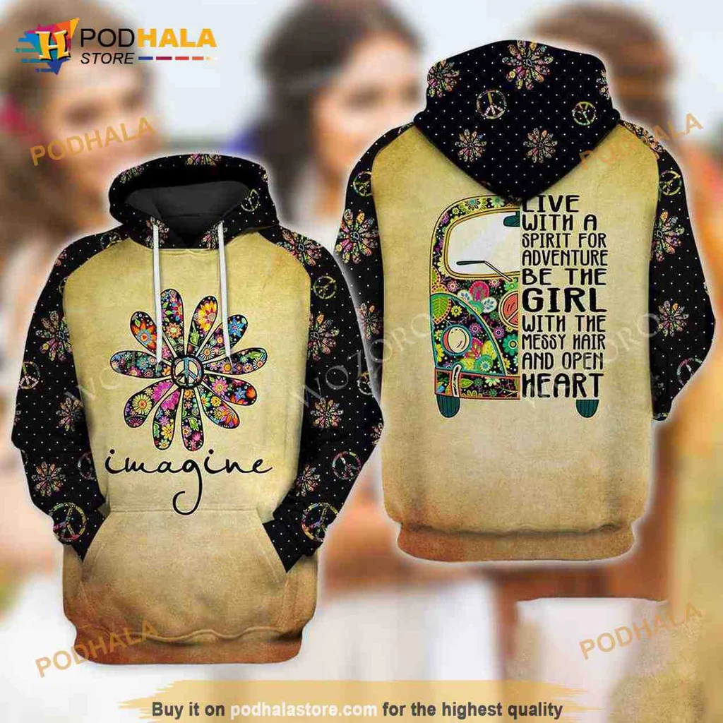 Colorful Floral Adventure Spirit 3d Hoodie With Vibrant Design