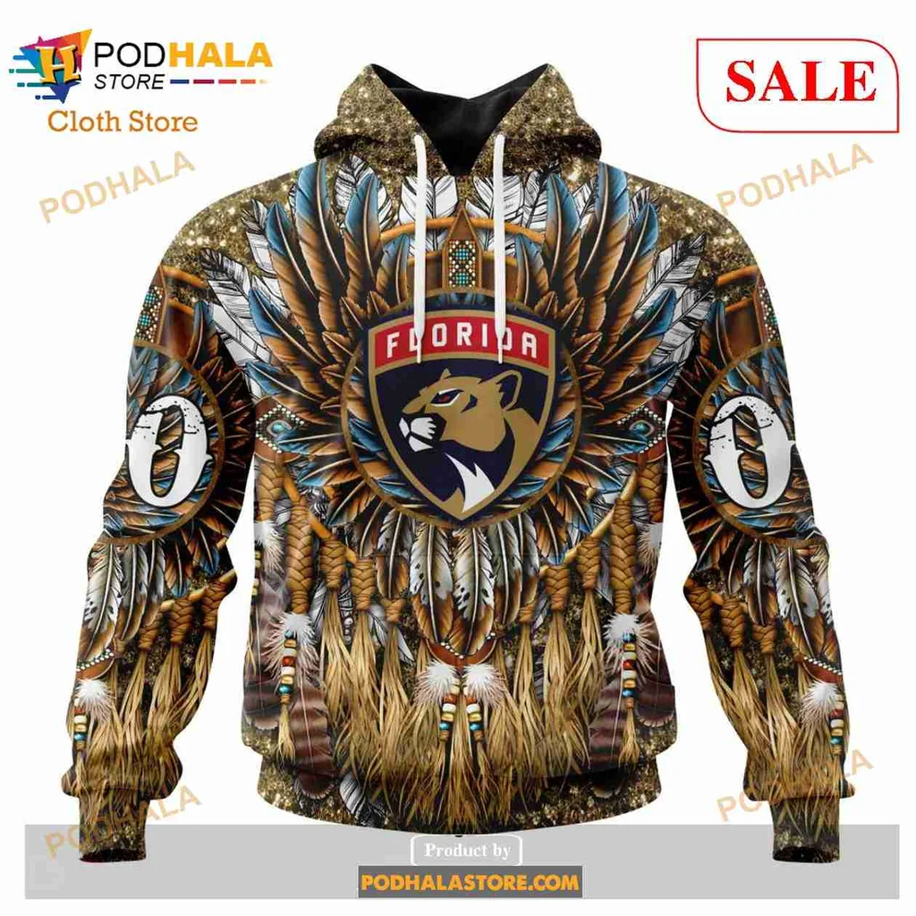 Colorful Florida Panthers 3d Hoodie With Intricate Feather Design