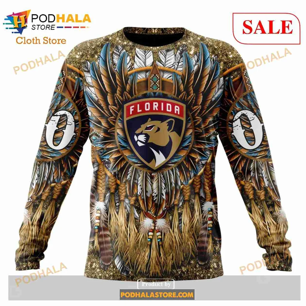 Colorful Florida Panthers 3D Print Hoodie With Intricate Feather Design Colorful Florida Panthers 3D Print Hoodie With Intricate Feather Design