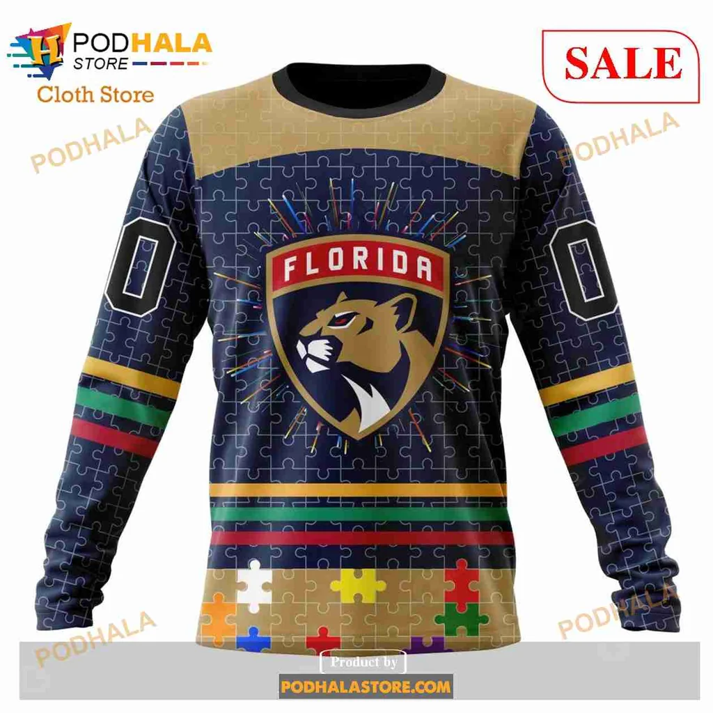 Colorful Florida Panthers 3D Print Hoodie With Vibrant Panther Design Colorful Florida Panthers 3D Print Hoodie With Vibrant Panther Design