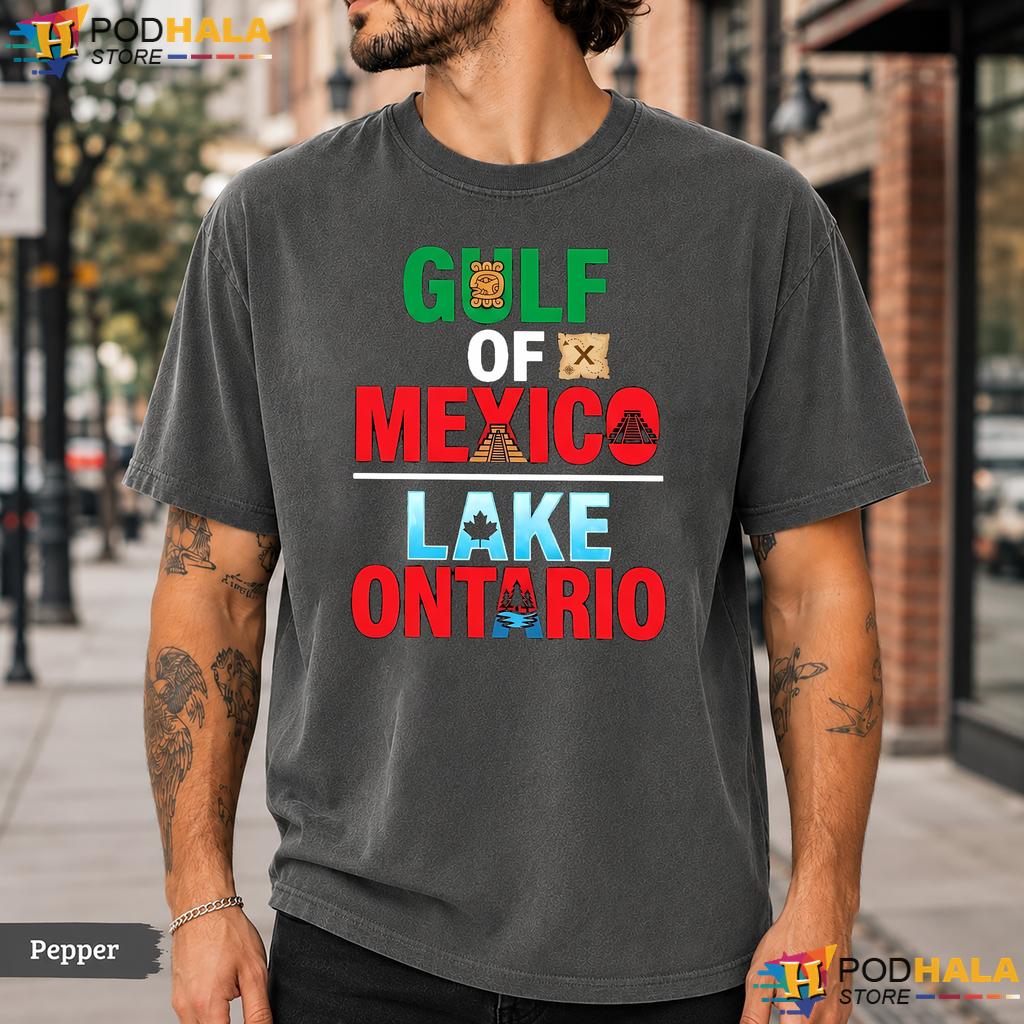Colorful Geography Lake Ontario Comfort Colors T-Shirt Gulf Mexico Top