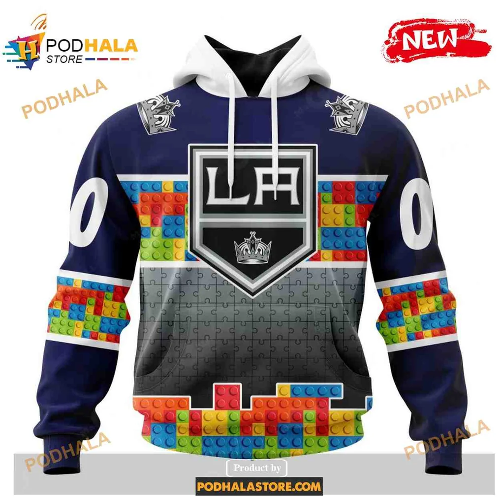 Colorful Los Angeles Kings 3d Hoodie With Bold Logo And Playful Design