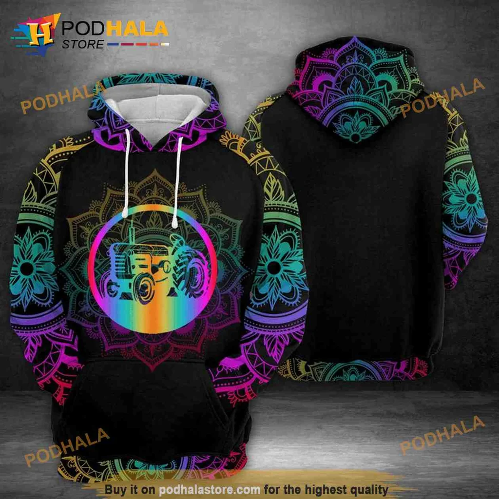 Colorful Mandala 3d Hoodie Featuring Vibrant All Over Print Design