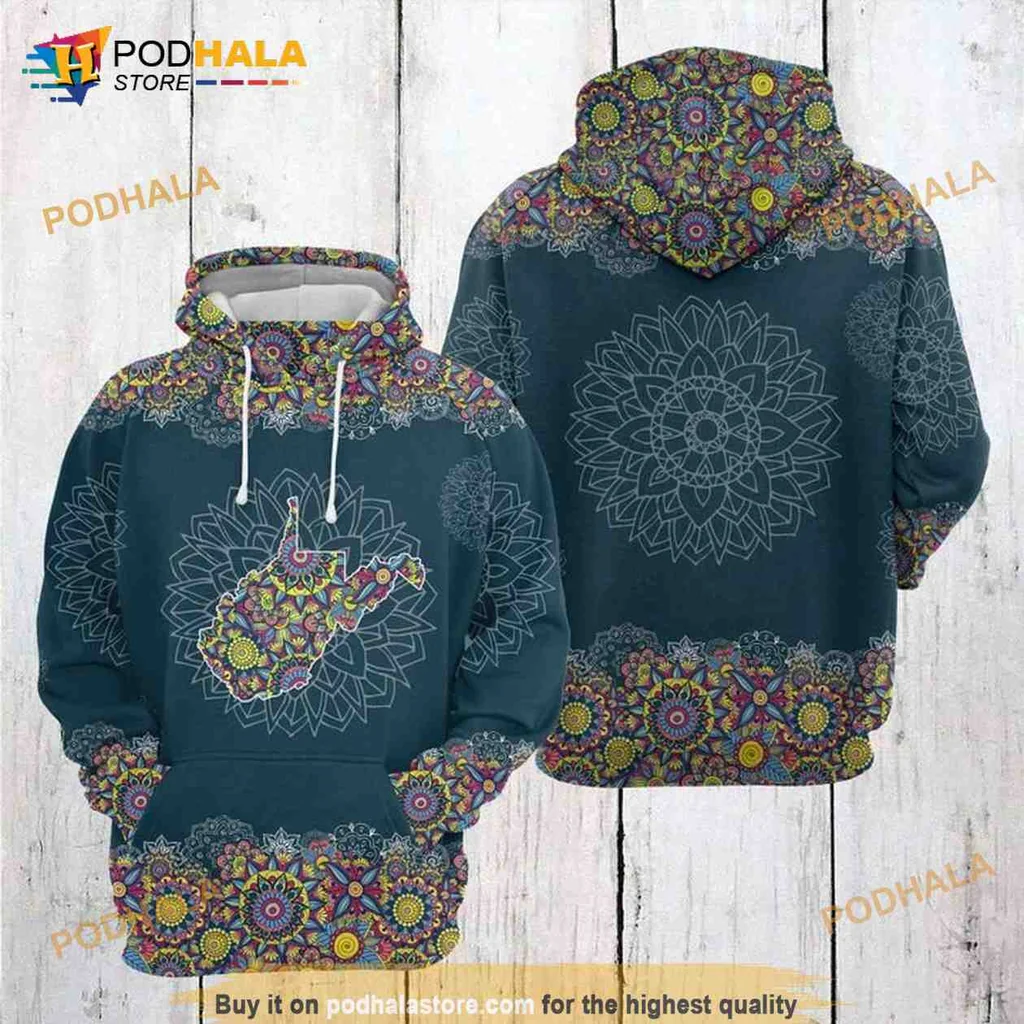 Colorful Mandala Art 3d Hoodie With Floral And Geometric Patterns