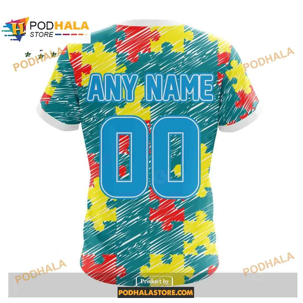 Colorful Miami Dolphins Autism Awareness 3D Print Hoodie With Puzzle Design Colorful Miami Dolphins Autism Awareness 3D Print Hoodie With Puzzle Design