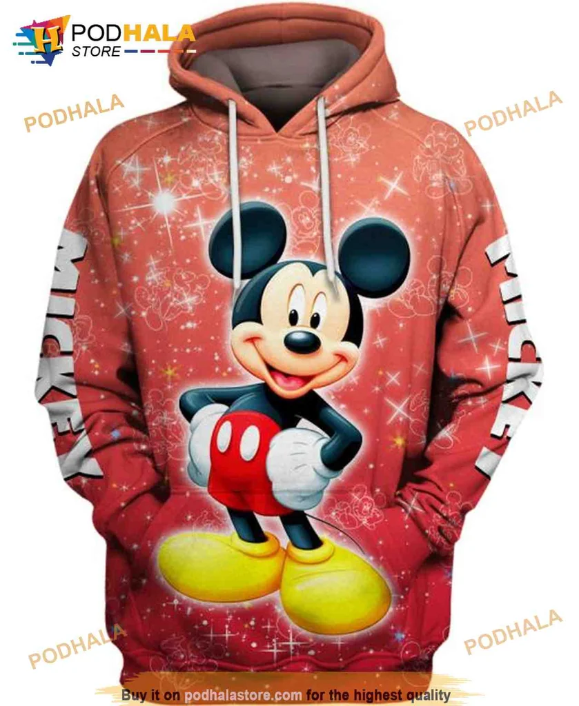Colorful Mickey Mouse 3d Hoodie With Cheerful Cartoon Design