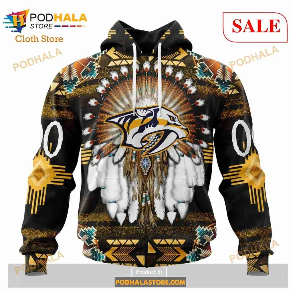 Colorful Nashville Predators Tribal 3d Hoodie With Bold Patterns And Design