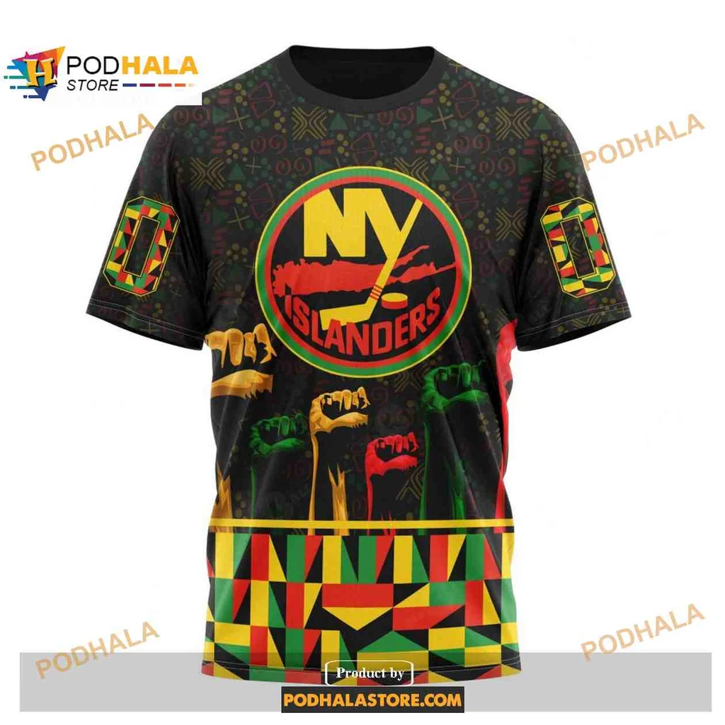 Colorful New York Islanders AOP Hoodie Celebrating Black History Month Colorful New York Islanders AOP Hoodie Celebrating Black History Month