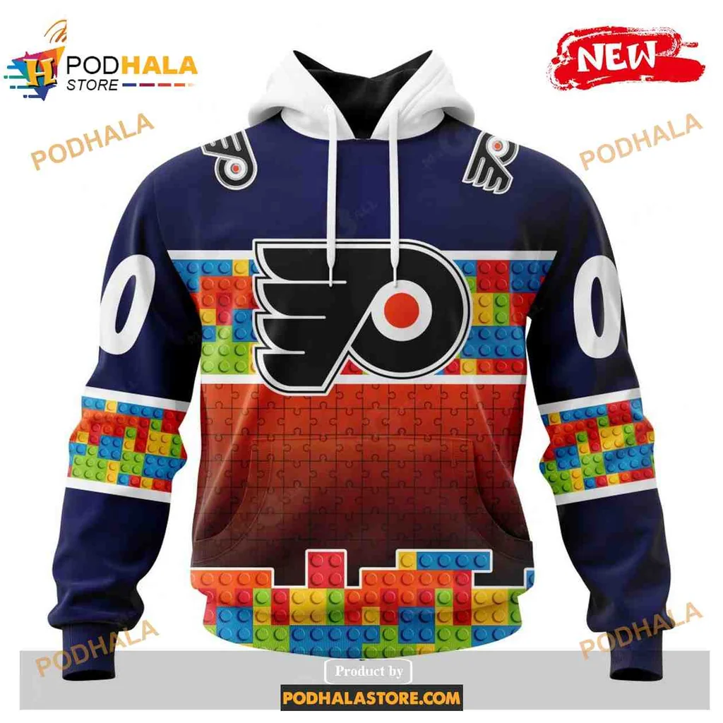 Colorful Philadelphia Flyers 3d Hoodie With Gradient Design And Logo