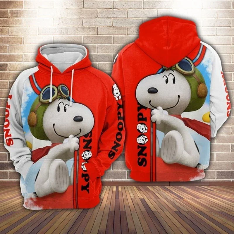 Colorful Snoopy Adventure 3d Hoodie Featuring Playful Beagle Design