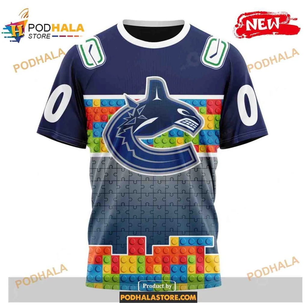 Colorful Vancouver Canucks Puzzle Game AOP Hoodie With Gradient Design Colorful Vancouver Canucks Puzzle Game AOP Hoodie With Gradient Design