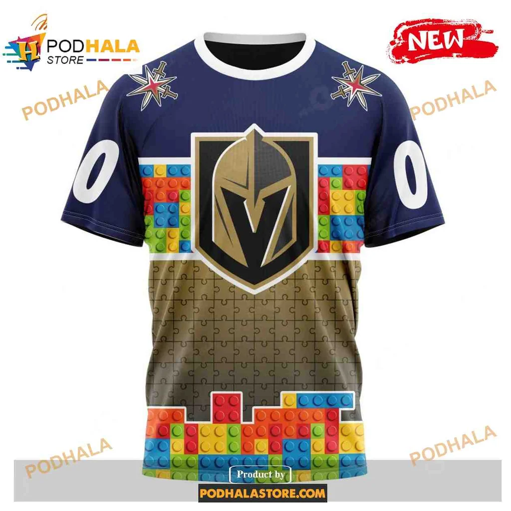 Colorful Vegas Golden Knights Puzzle AOP Hoodie With Playful Gradient Design Colorful Vegas Golden Knights Puzzle AOP Hoodie With Playful Gradient Design