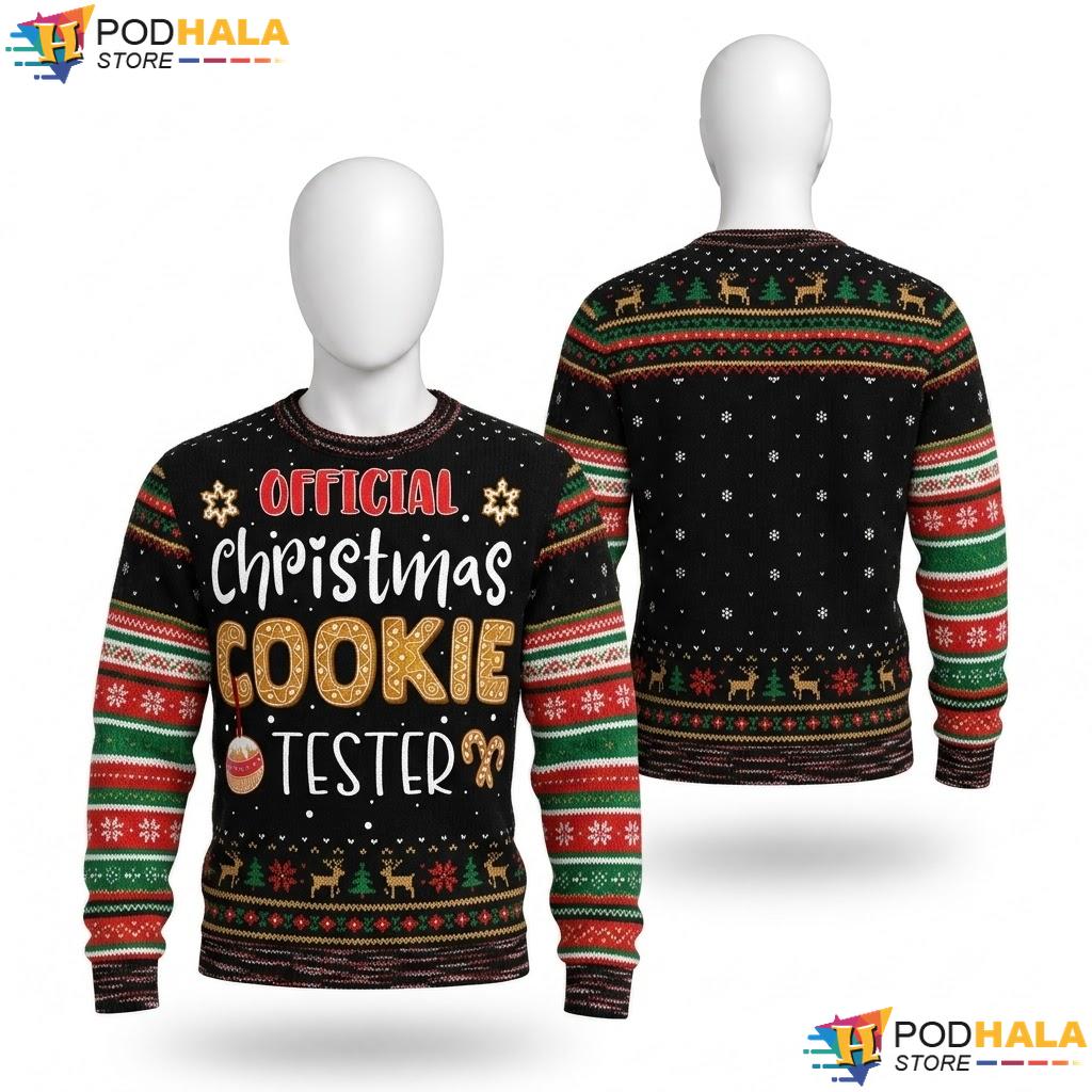 Cookie Tester Taster Christmas Sweater Baking Crew Toddler Outfit
