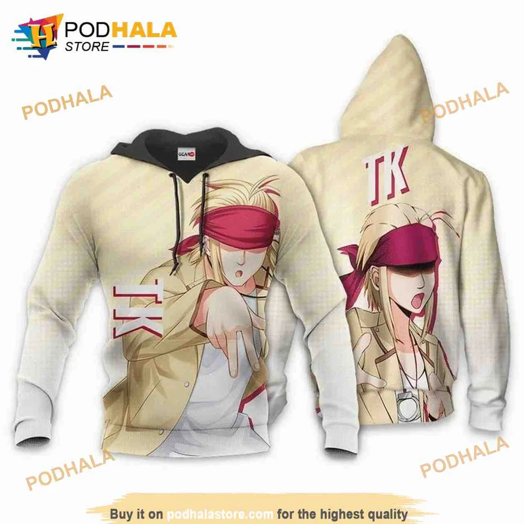 Cool Angel Beats Anime 3d Hoodie Featuring Dynamic Character Design