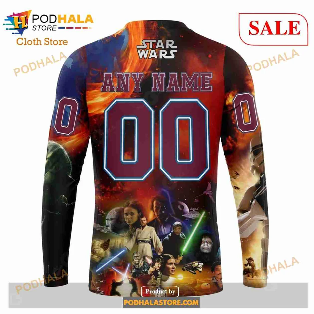 Cool Colorado Avalanche Star Wars Hoodie Featuring Darth Vader And Stormtrooper Design - Product View 5 Cool Colorado Avalanche Star Wars Hoodie Featuring Darth Vader And Stormtrooper Design - Product View 5