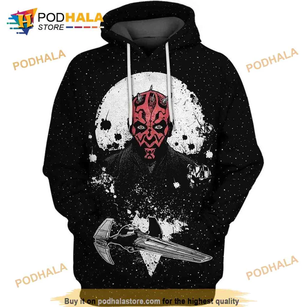 Cool Darth Maul 3d Hoodie With Iconic Red And Black Design