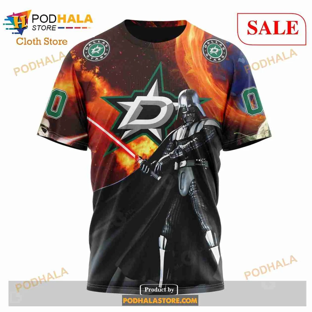 Cool Darth Vader Dallas Stars 3d Hoodie Featuring Stormtroopers And Lightsaber - Product View 6 Cool Darth Vader Dallas Stars 3d Hoodie Featuring Stormtroopers And Lightsaber - Product View 6