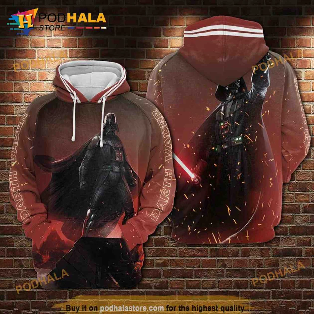 Cool Darth Vader Star Wars 3d Hoodie With Dramatic Lightsaber Design