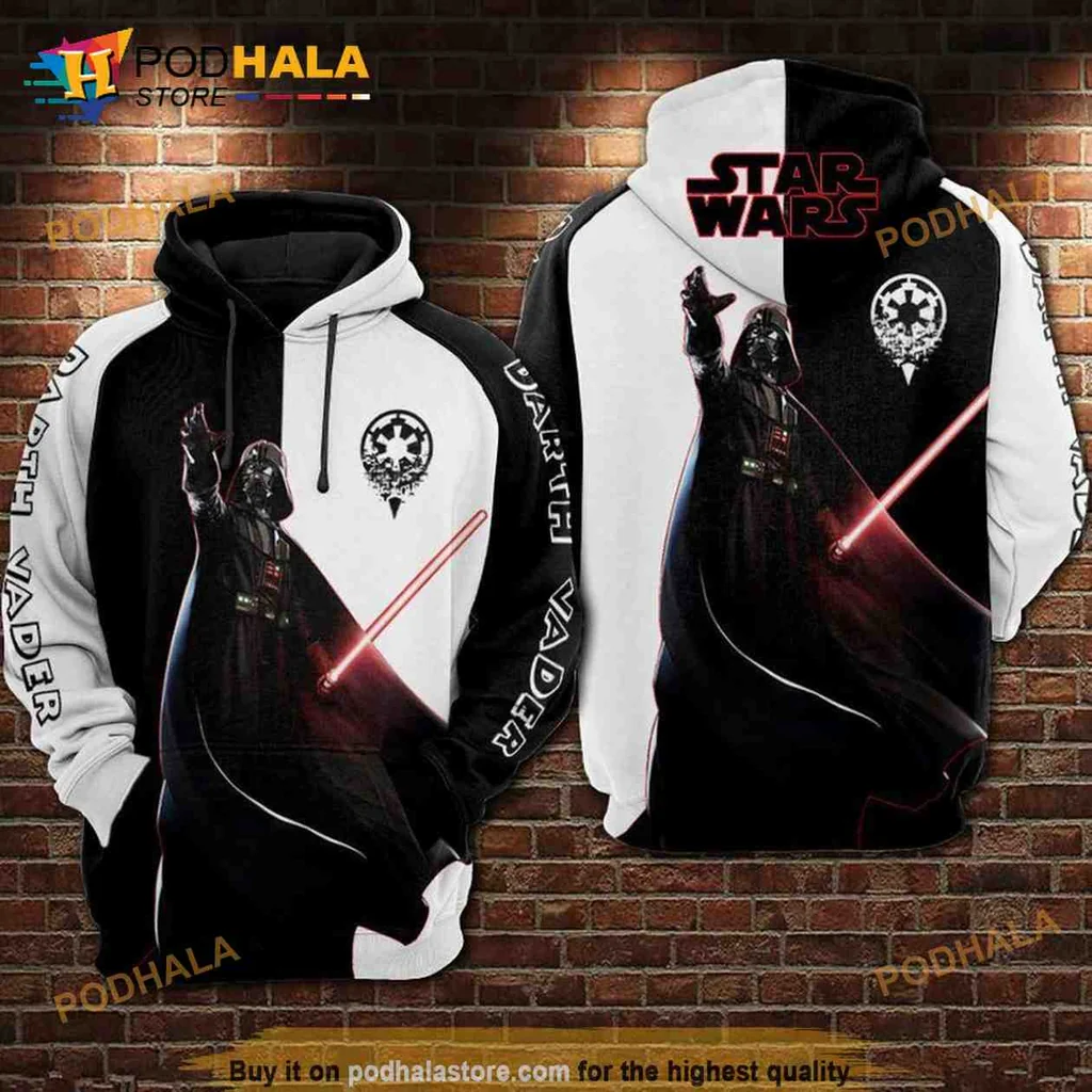 Cool Darth Vader Star Wars 3d Hoodie With Iconic Black Armor And Red Lightsaber