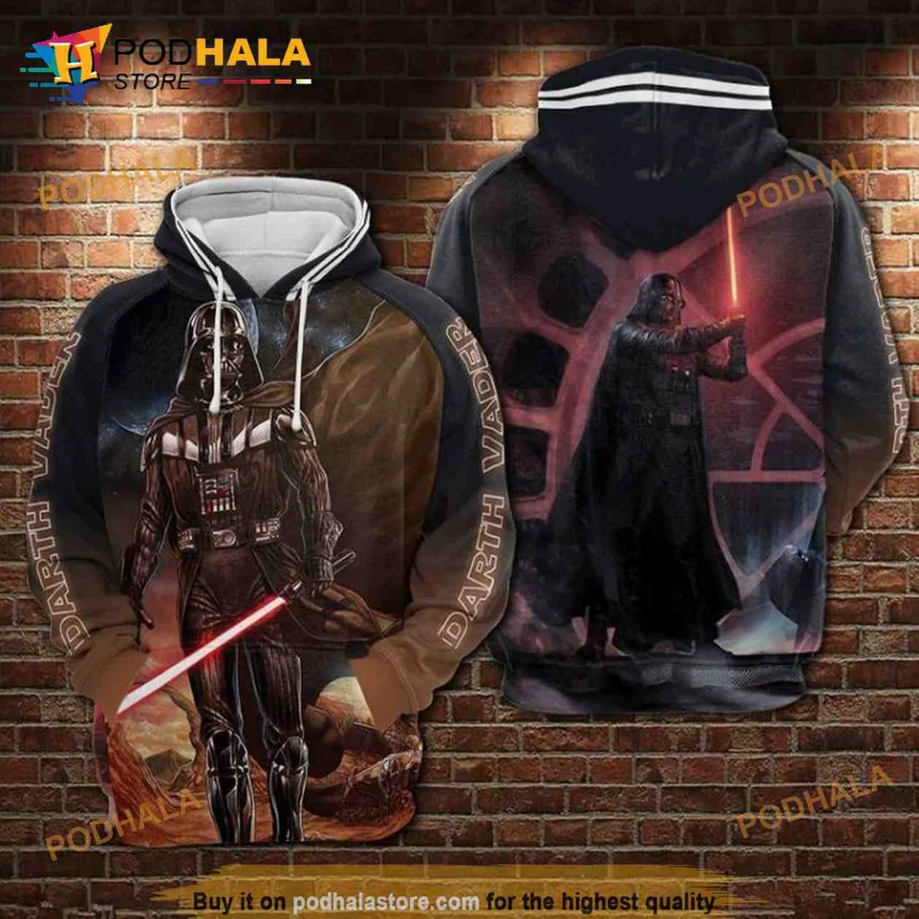 Cool Darth Vader Star Wars 3d Hoodie With Red Lightsaber Design