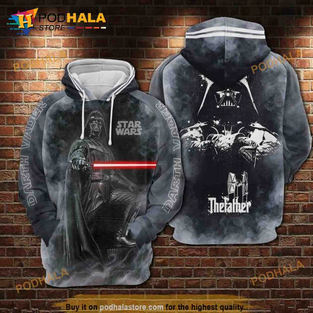 Cool Darth Vader Star Wars 3d Hoodie With Red Lightsaber Design