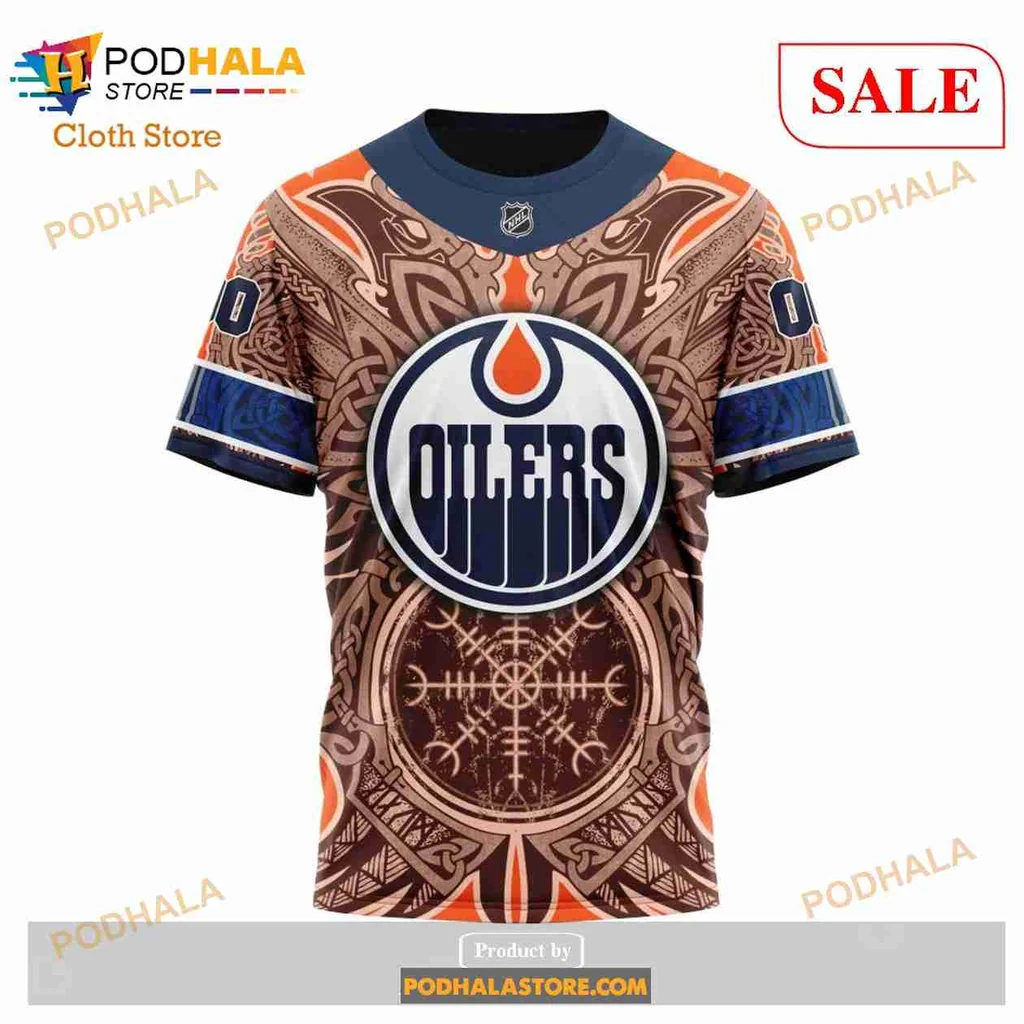 Cool Edmonton Oilers Viking Hoodie With Intricate Norse Patterns - Product View 5 Cool Edmonton Oilers Viking Hoodie With Intricate Norse Patterns - Product View 5