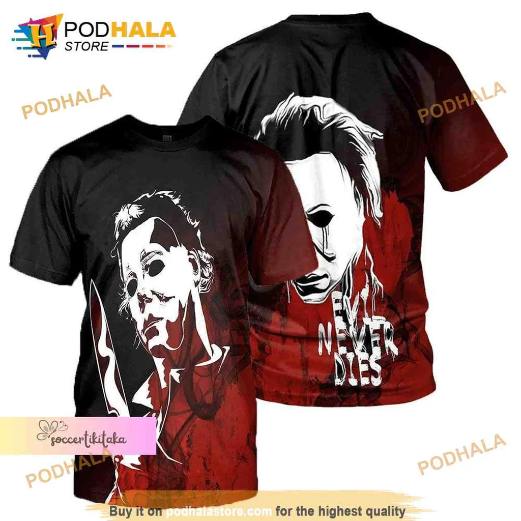 Cool Michael Myers AOP Hoodie, No One Ever Dies Design For Horror Fans Cool Michael Myers AOP Hoodie, No One Ever Dies Design For Horror Fans
