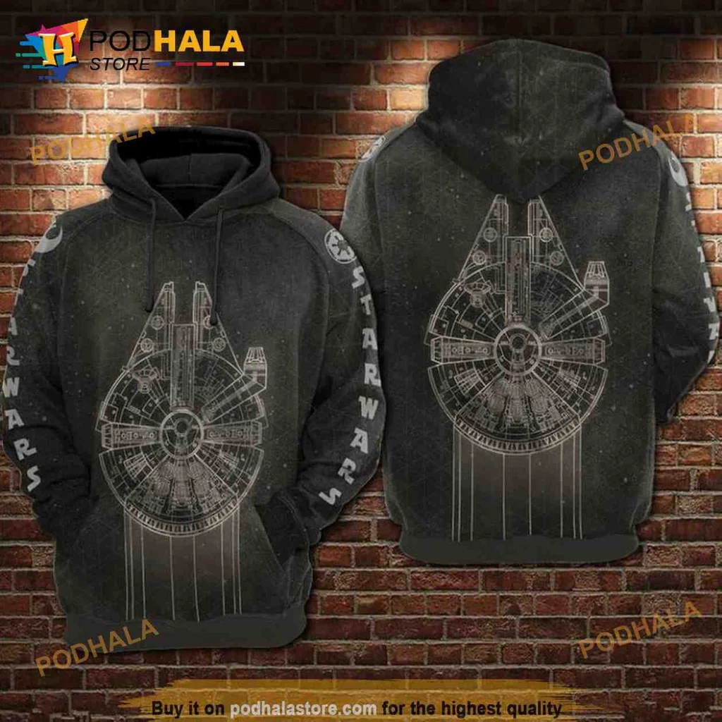 Cool Millennium Falcon Star Wars 3d Hoodie With Unique Graphic Design