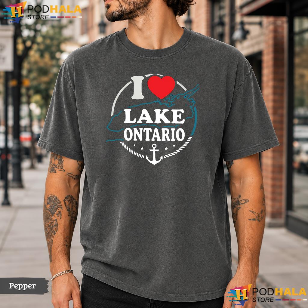 Cool Nautical Lake Ontario Comfort Colors T-Shirt Love Graphic Apparel