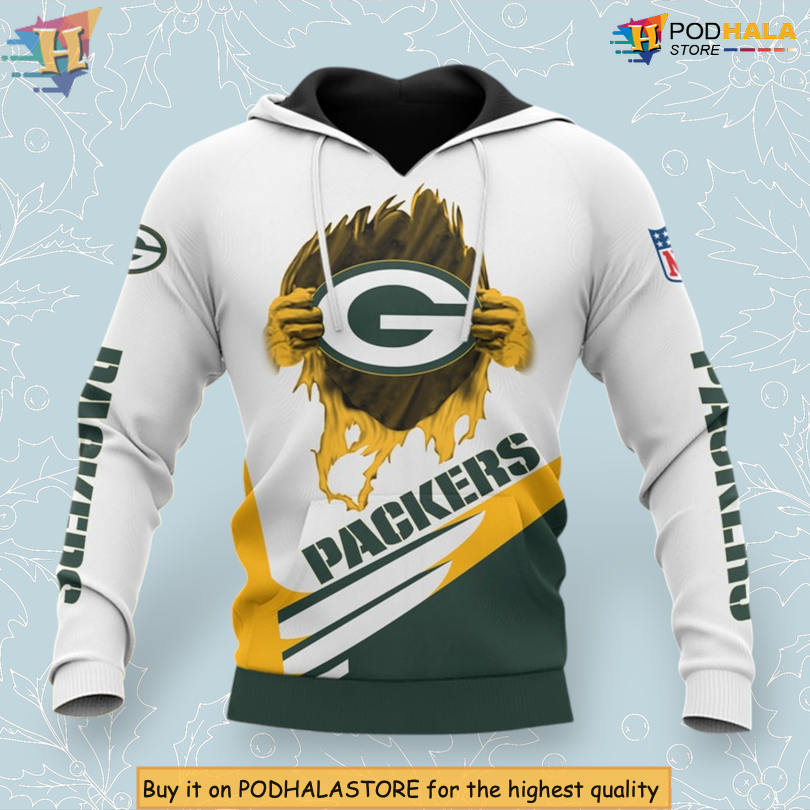 Cool Ripper Skull Graphic Green Bay Packers Hoodie 3D Gift for Supporters