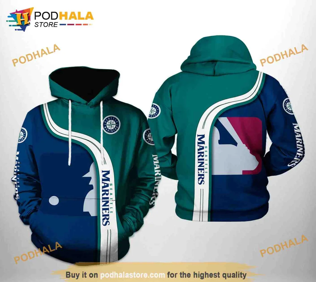 Cool Seattle Mariners 3d Hoodie With Iconic Team Logo And Mlb Design